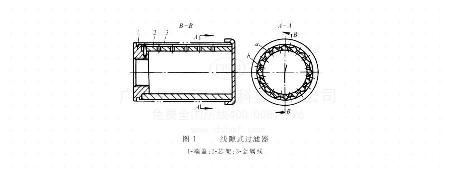 液壓密封件系統(tǒng)的線隙式過濾器結構圖